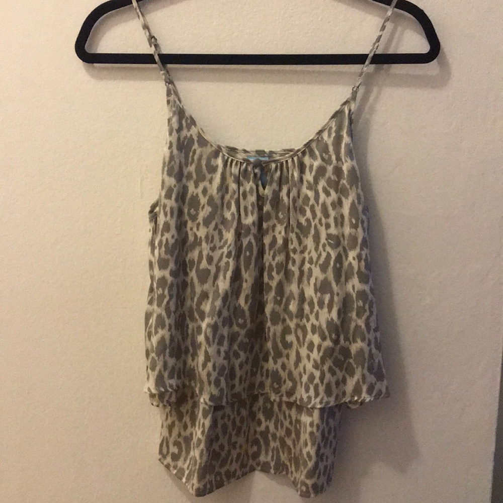 Barney’s COOP silk leopard top - size medium